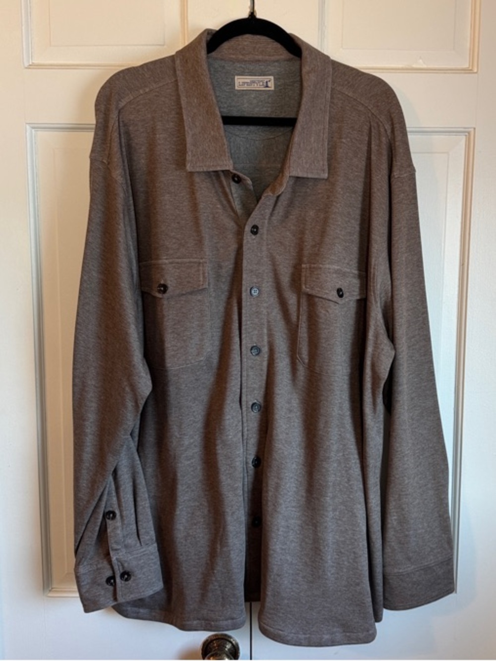 NWT Westport Men's Heather Brown w/Gray Interior Lightweight Knit Shirt Jacket